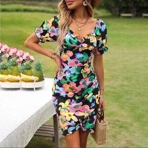 Southern charm size small floral mini dress